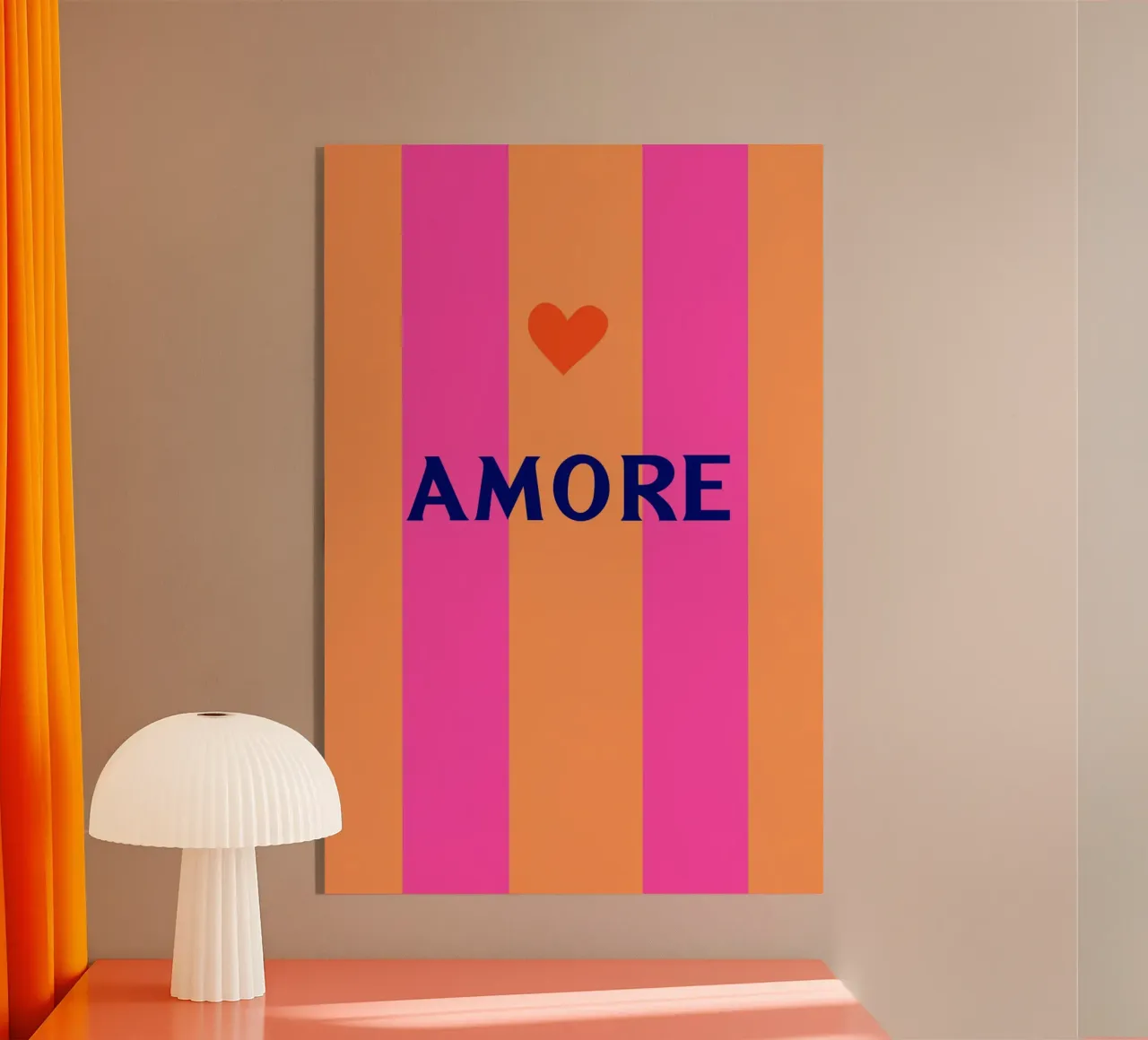 Amore strisce chic plexiglass da Carinaprint