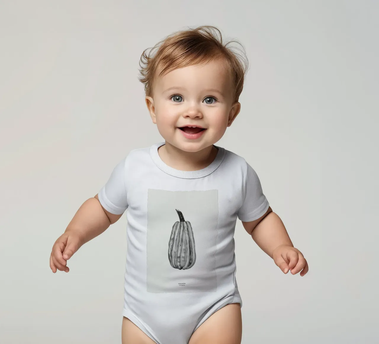 Squash body neonato maniche corte da Flora & Fauna
