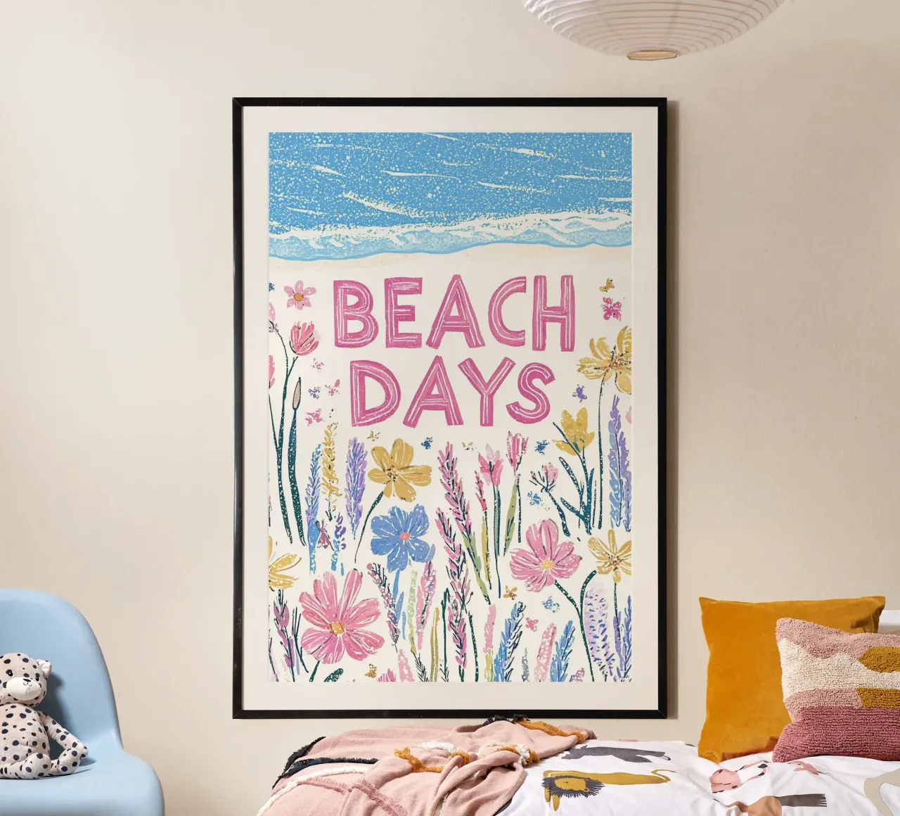 Giornate in spiaggia con fiori estivi carta hahnemühle da Carinaprint