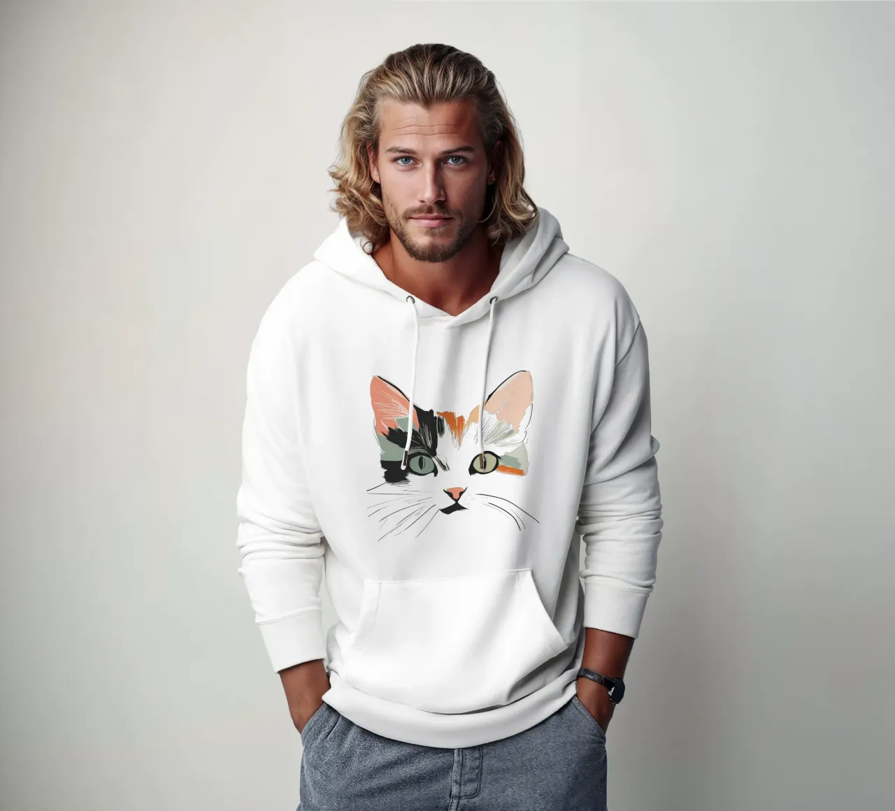Volto intelligente felpa con cappuccio da LaylaOzFun