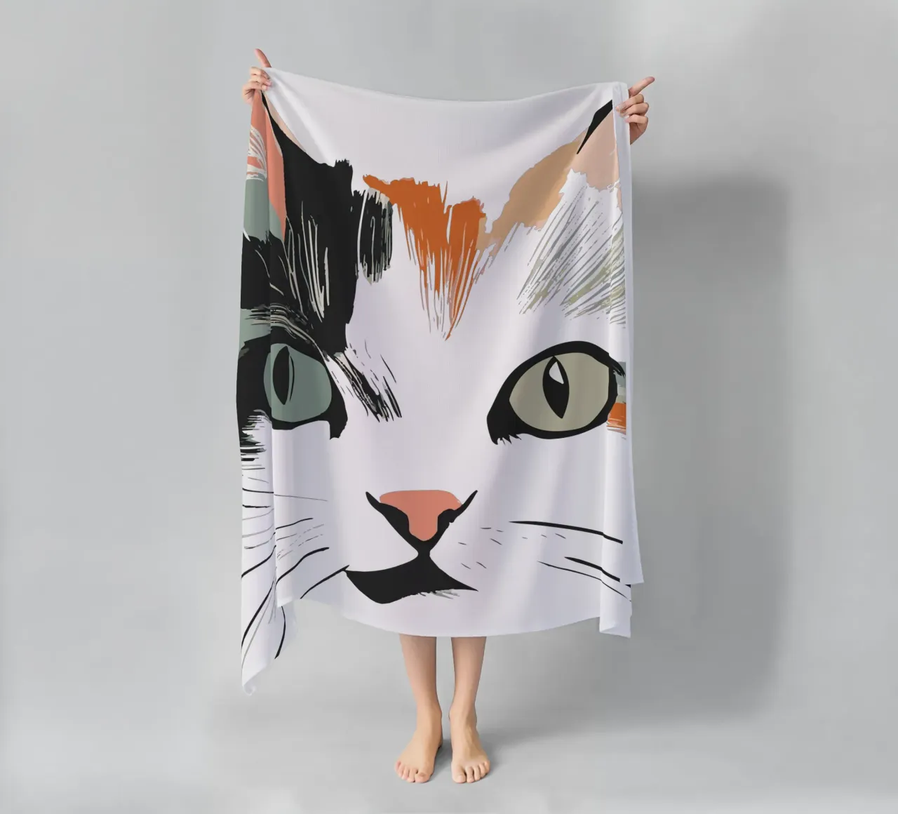 Smart face beach towel by LaylaOzFun