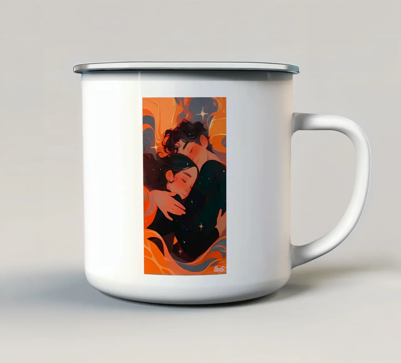 Poster d'arte minimalista 580 tazza in smalto da ahmiaLodri