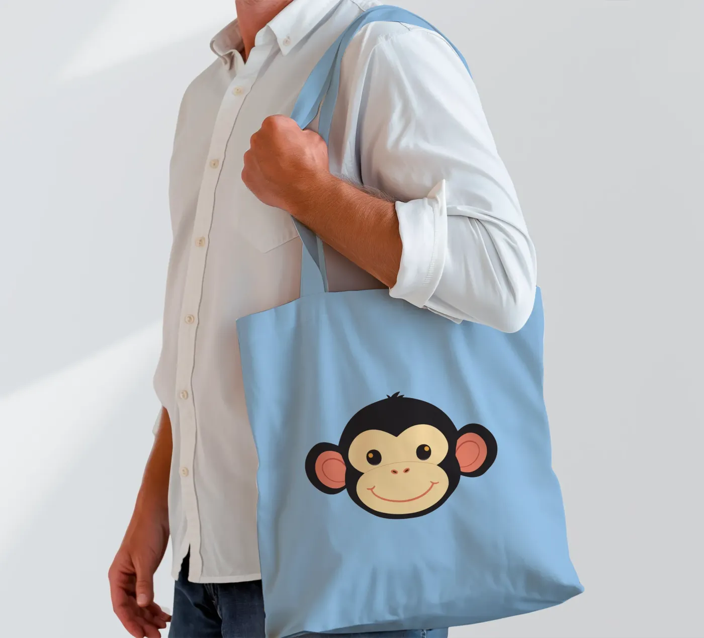 Funny monkey tote bag by LaylaOzFun