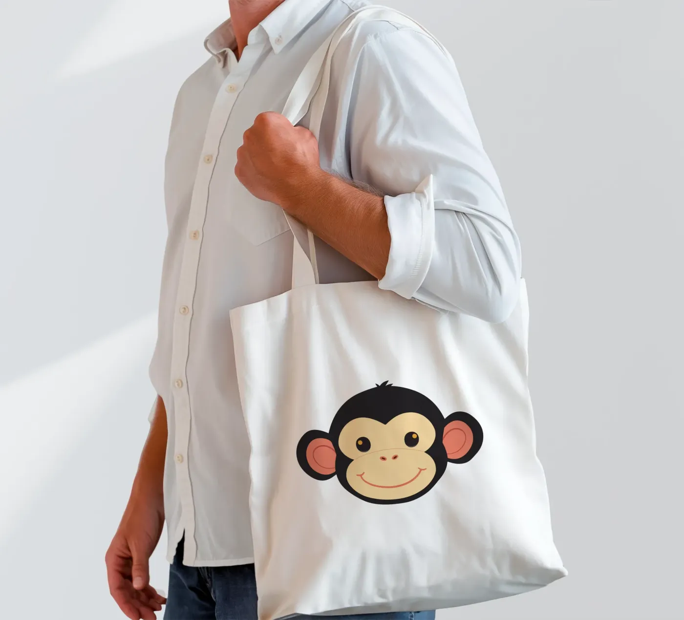 Funny monkey tote bag by LaylaOzFun