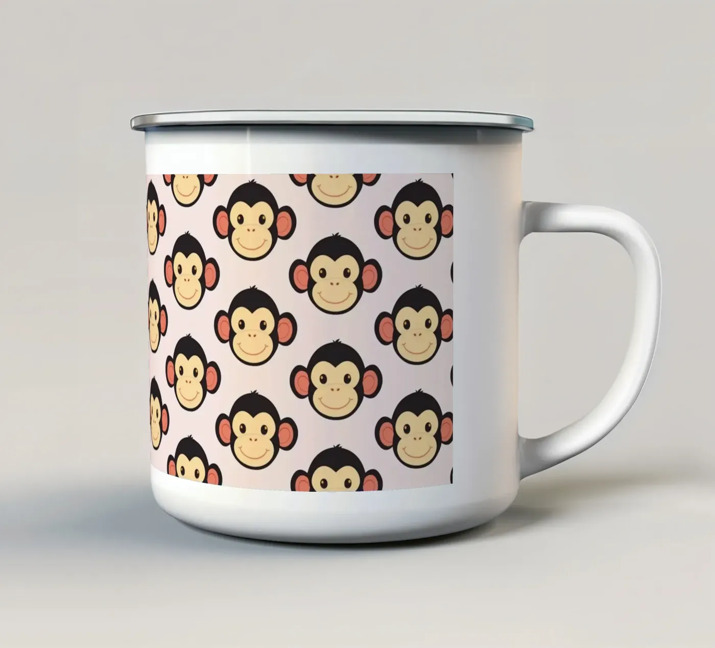 Funny monkey enamel mug by LaylaOzFun