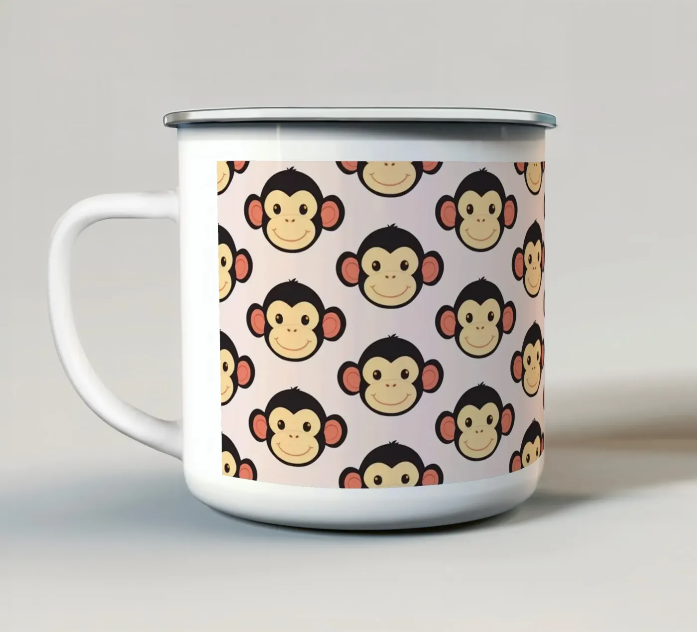 Funny monkey enamel mug by LaylaOzFun