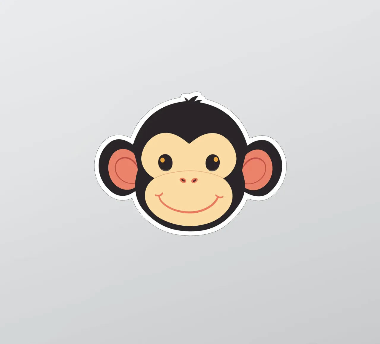 Funny monkey sticker by LaylaOzFun