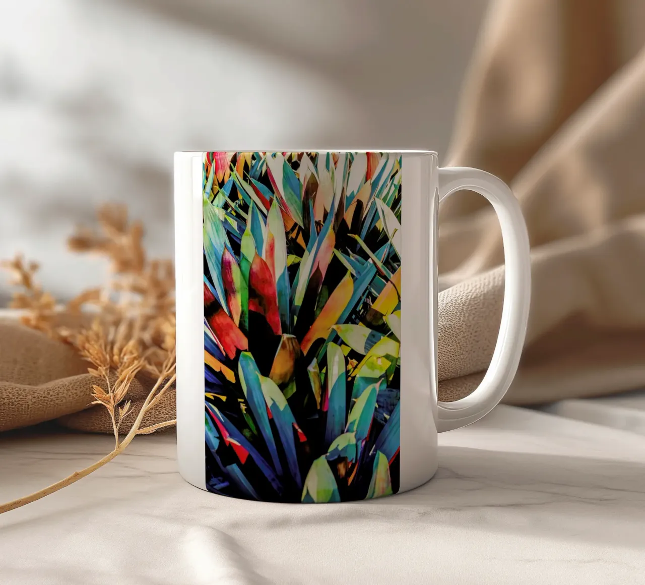 Colorful Palm Trees tazza in ceramica da Babett Schultze