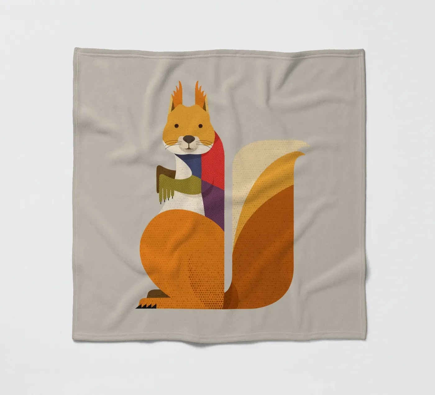 Scoiattolo rosso coperta in pile da The Printed Sparrow