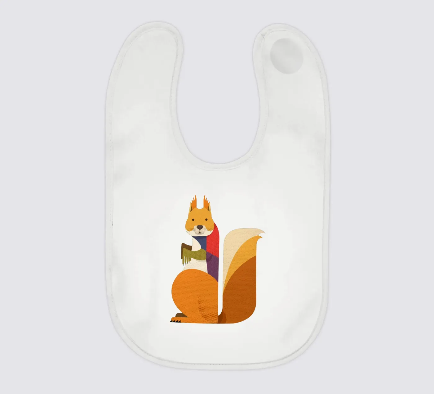 Red Squirrel Babylätzchen von The Printed Sparrow