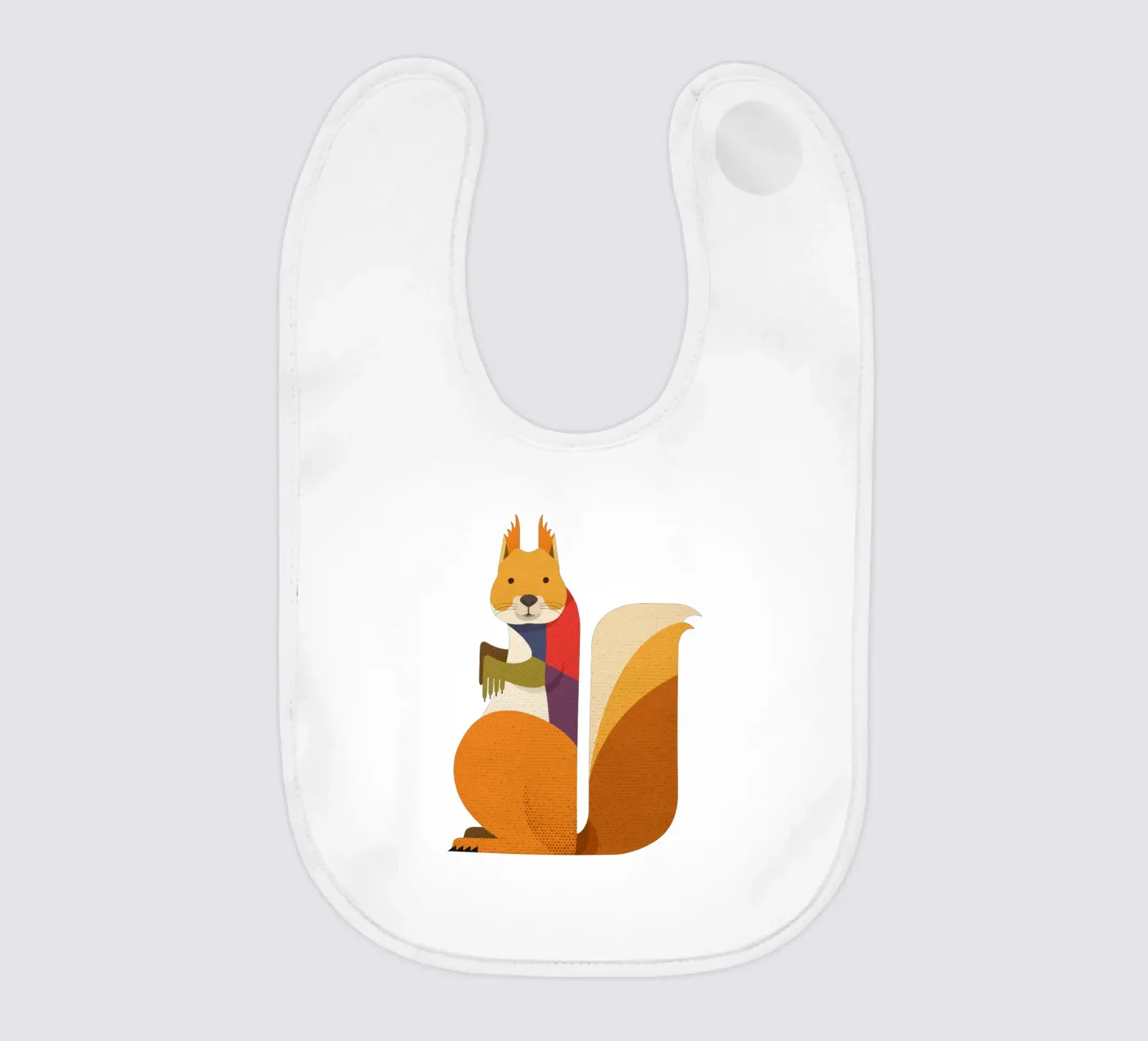 Red Squirrel Babylätzchen von The Printed Sparrow