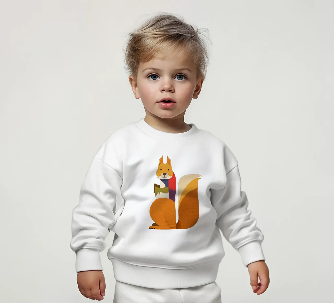 Scoiattolo rosso felpa neonato da The Printed Sparrow