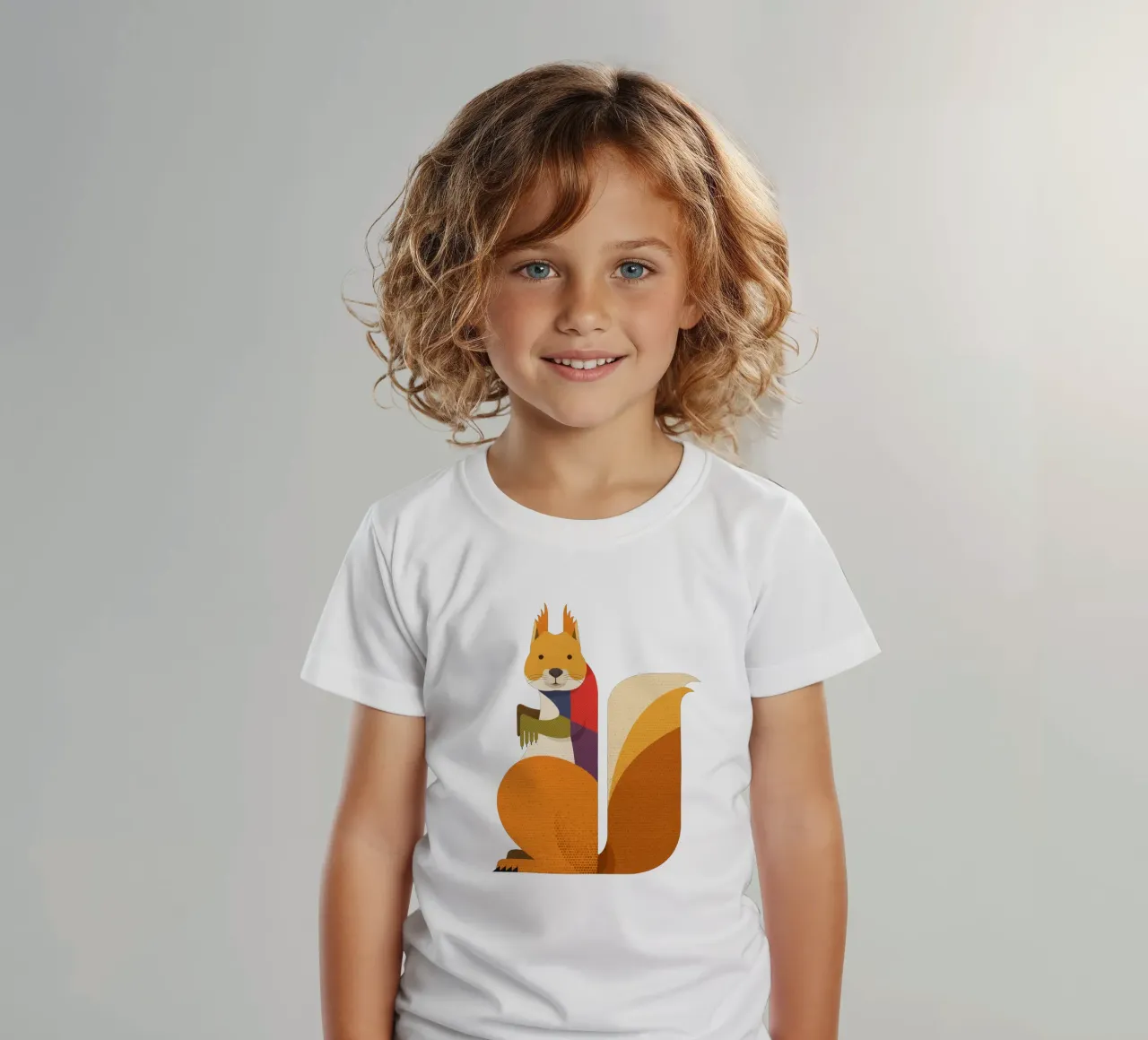 Red Squirrel t-shirt bambini da The Printed Sparrow