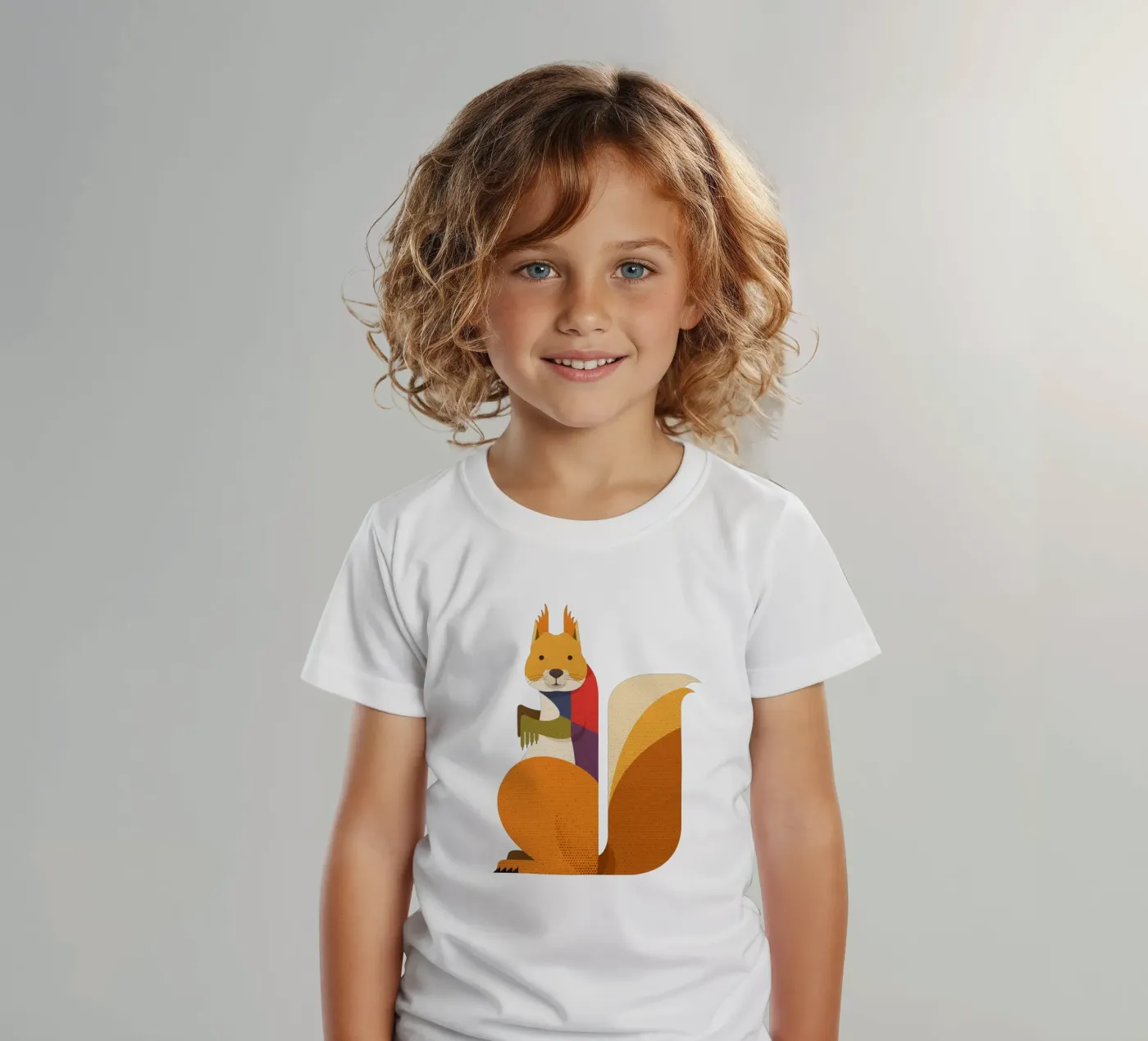 Rotes Eichhörnchen Kinder T-Shirt von The Printed Sparrow