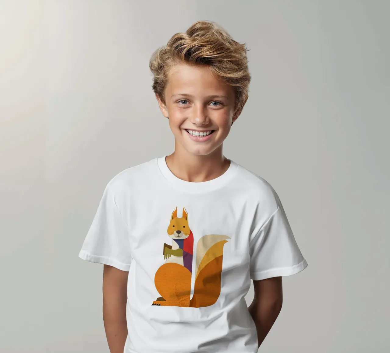 Red Squirrel t-shirt bambini da The Printed Sparrow