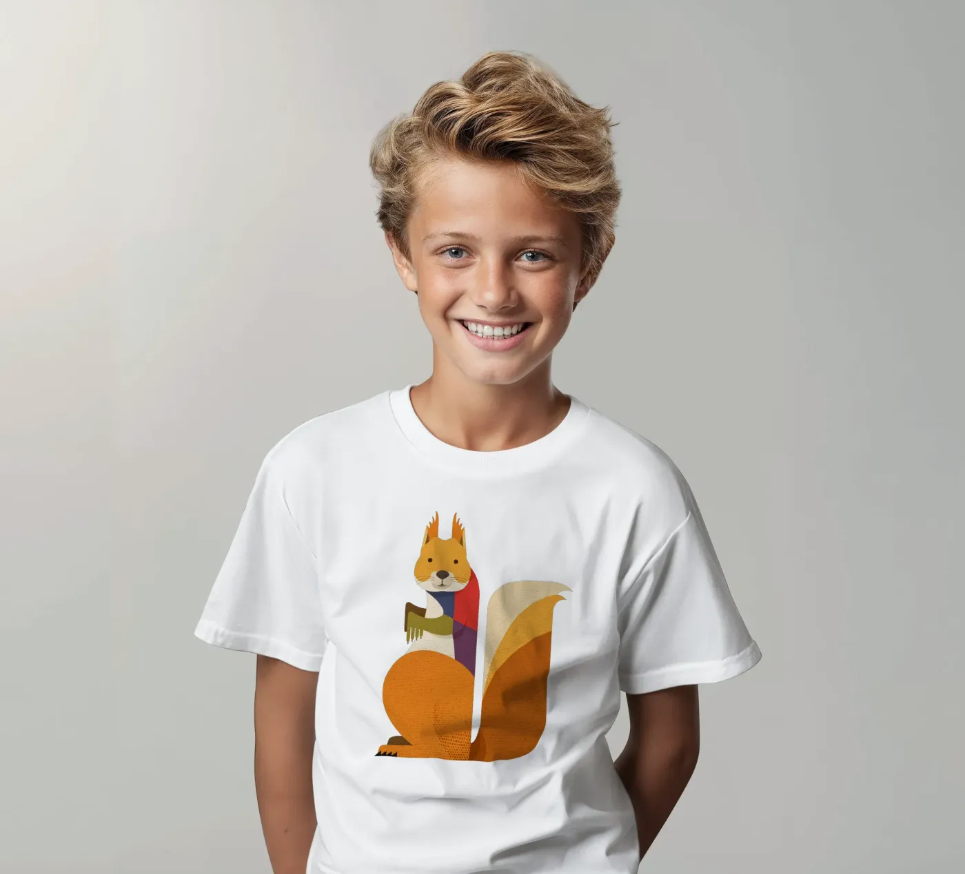 Rotes Eichhörnchen Kinder T-Shirt von The Printed Sparrow