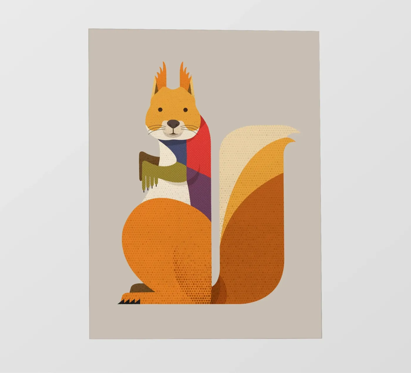 Red Squirrel backlit folie van The Printed Sparrow