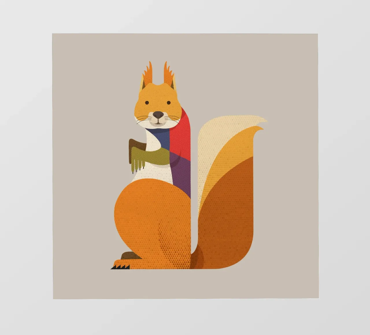 Rode Eekhoorn fotobehang van The Printed Sparrow