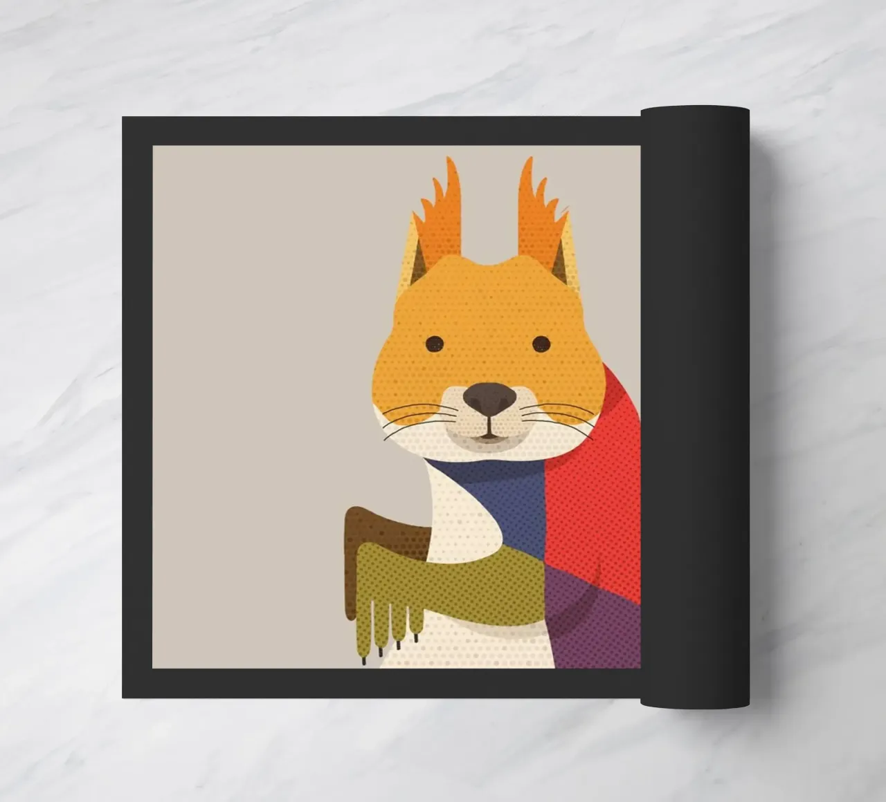 Red Squirrel doormat by The Printed Sparrow