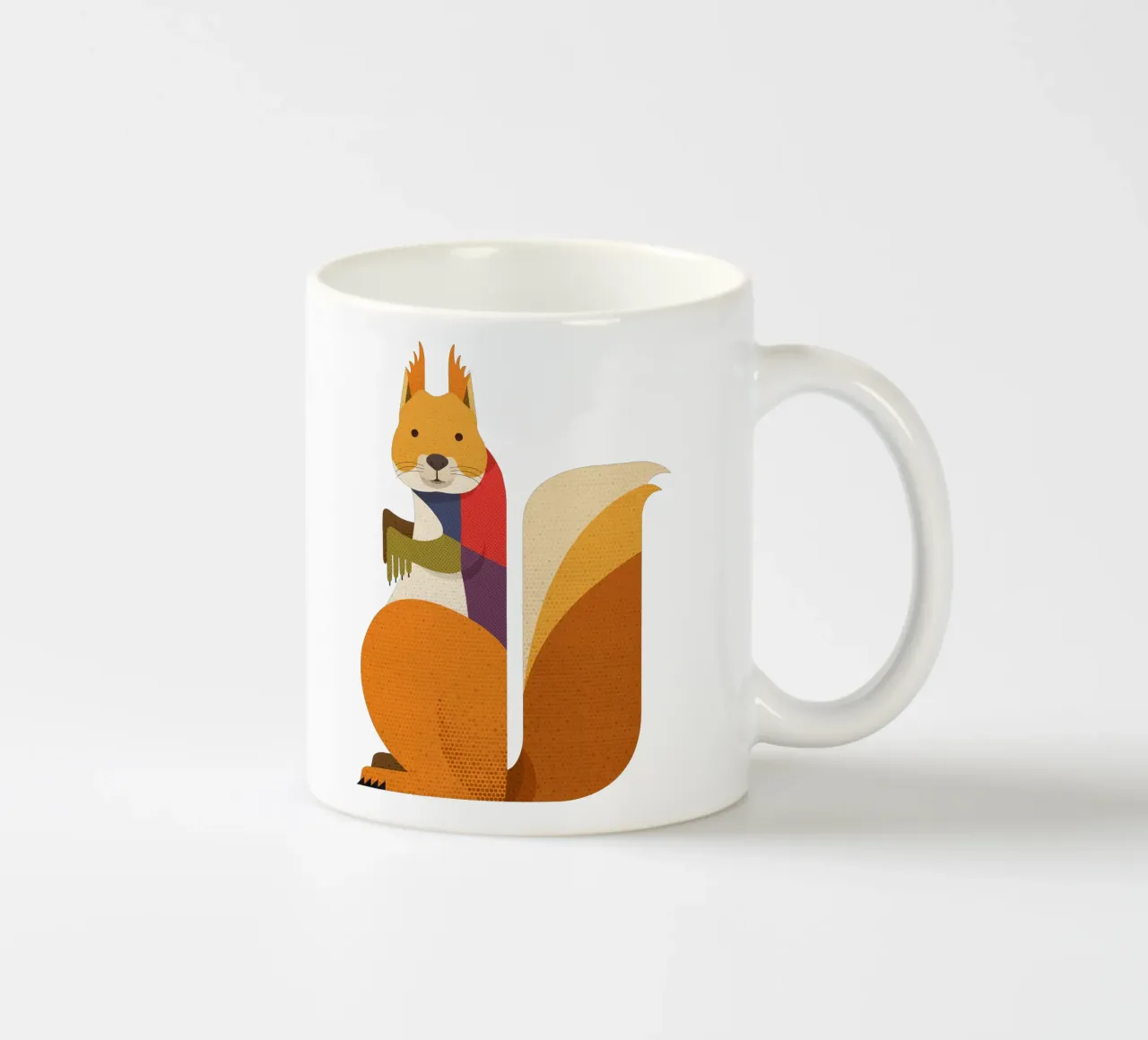 Red Squirrel ceramic mug by The Printed Sparrow