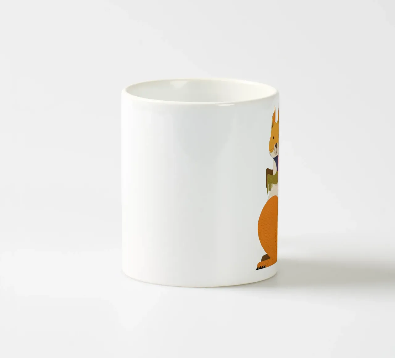 Red Squirrel ceramic mug by The Printed Sparrow