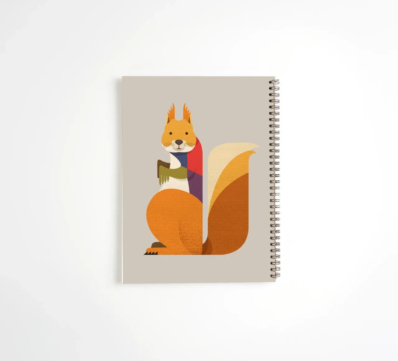 Red Squirrel spiral notebook by The Printed Sparrow