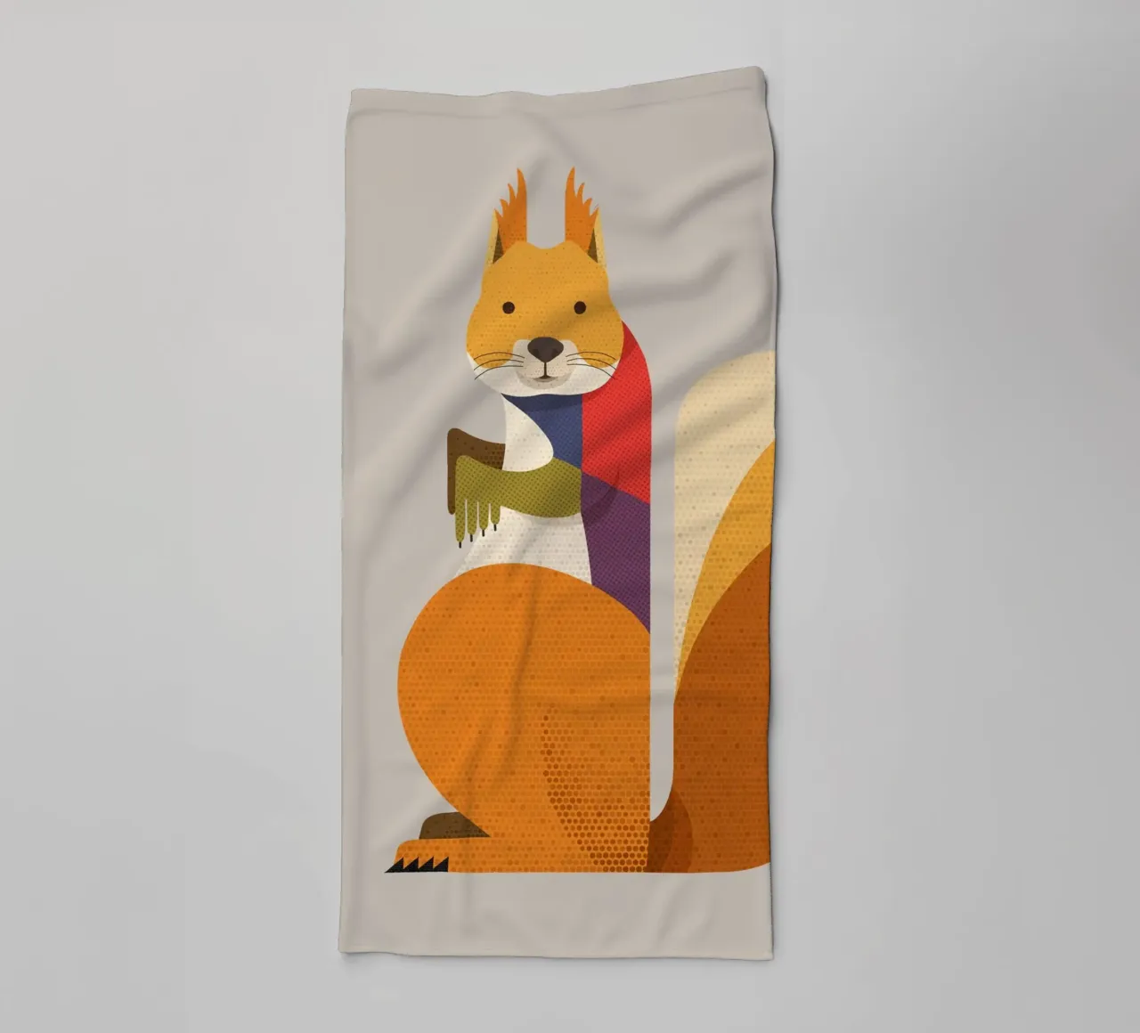 Red Squirrel towel by The Printed Sparrow