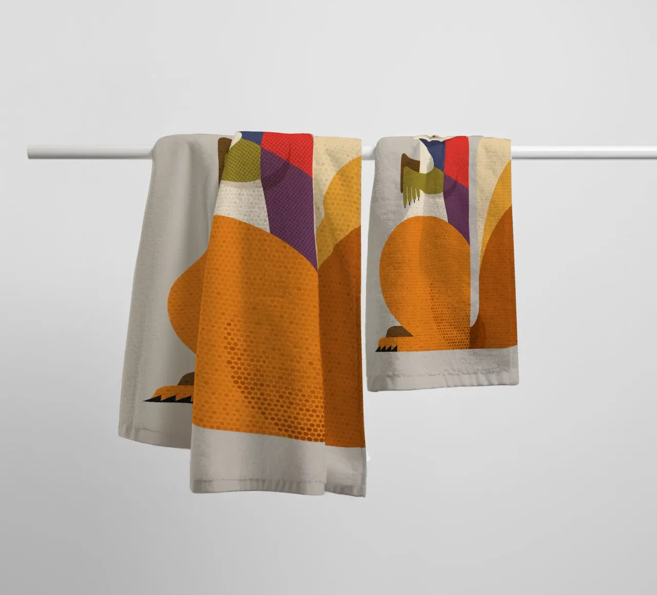 Red Squirrel towel by The Printed Sparrow