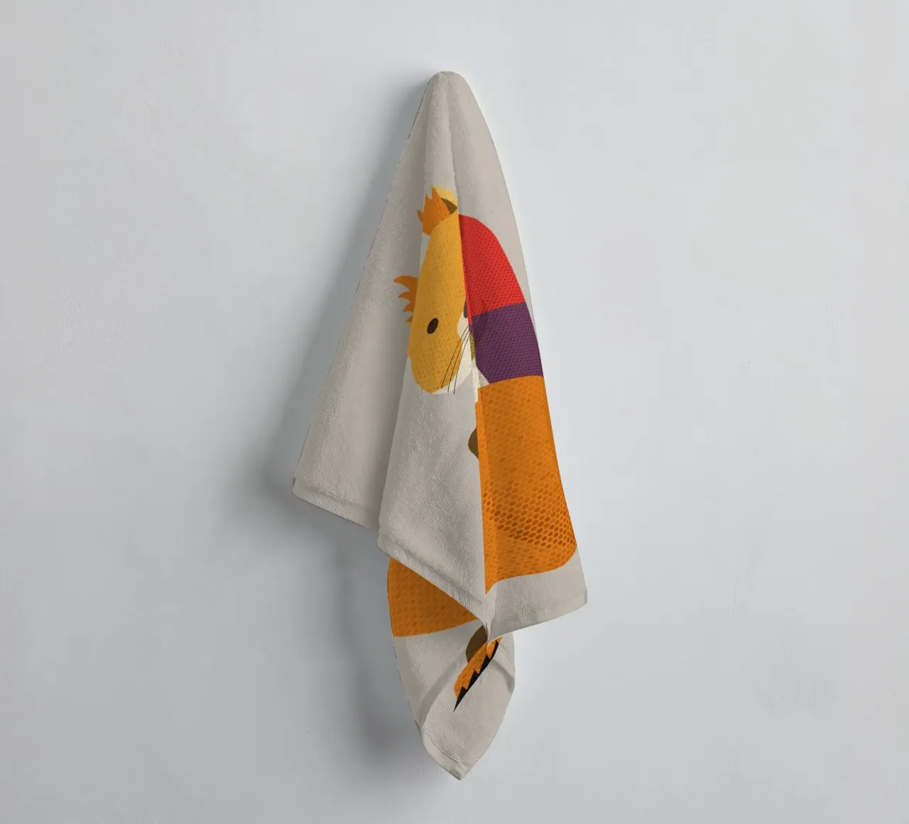 Red Squirrel towel by The Printed Sparrow