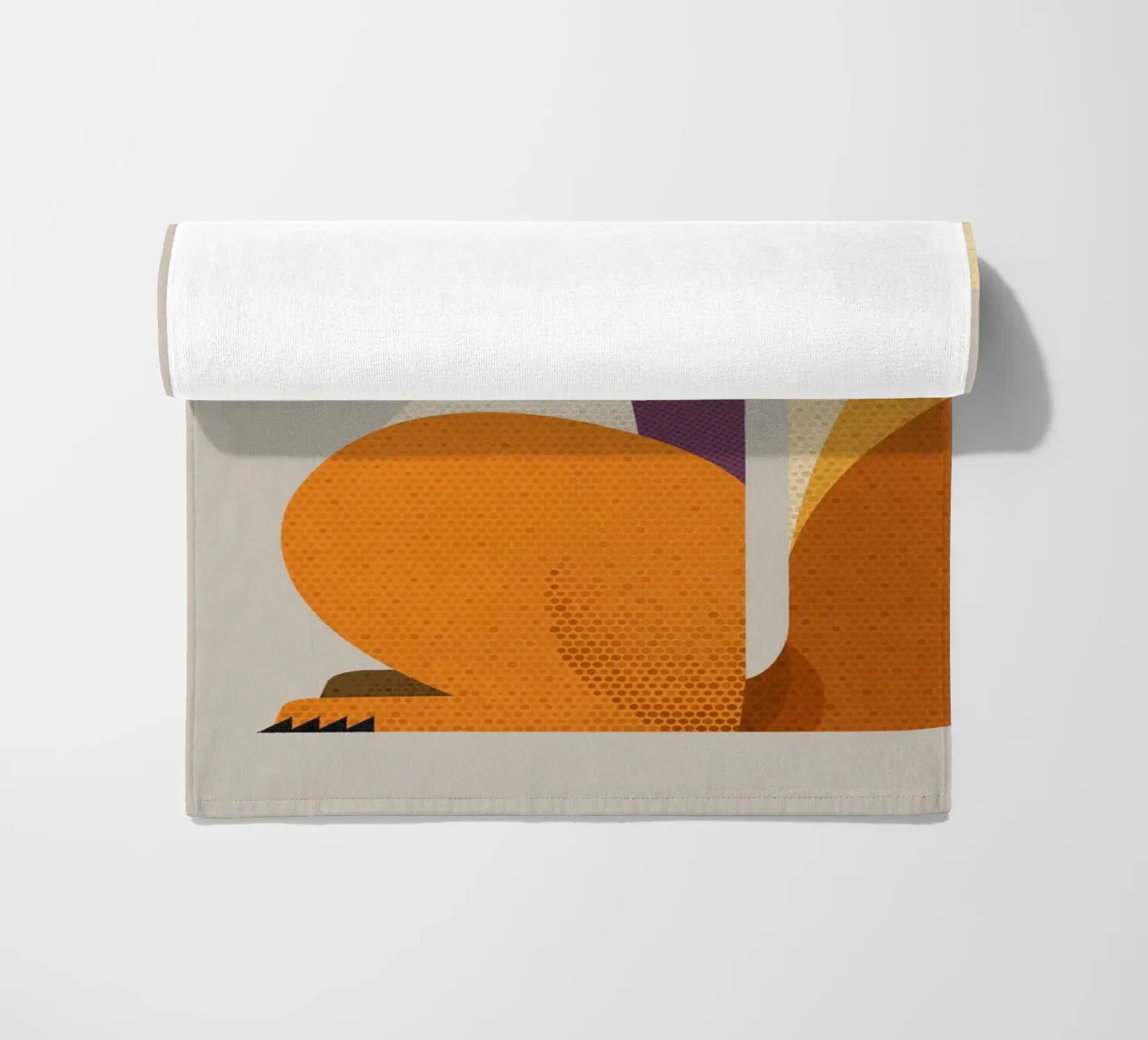 Red Squirrel beach towel by The Printed Sparrow