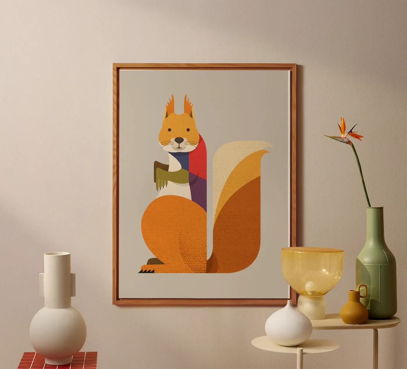 Red Squirrel alluminio dibond da The Printed Sparrow