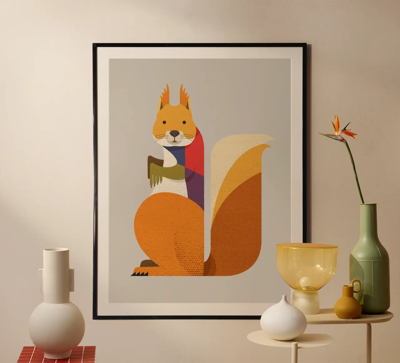 Red Squirrel poster by The Printed Sparrow