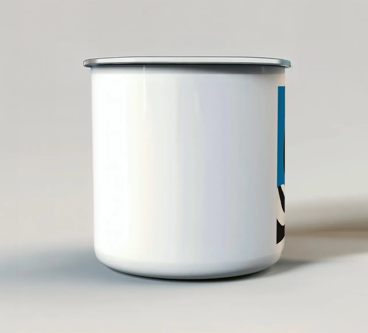 Minimalist Art Poster 585 Emaille Tasse von ahmiaLodri