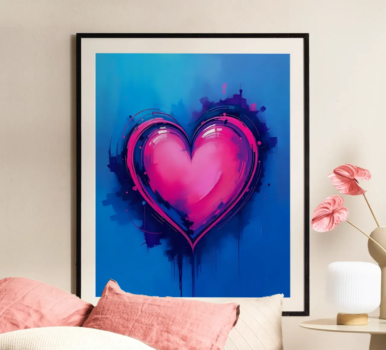 cuore_blu_rosa_viola_1 carta hahnemühle da Pink- und LoveArt by LK