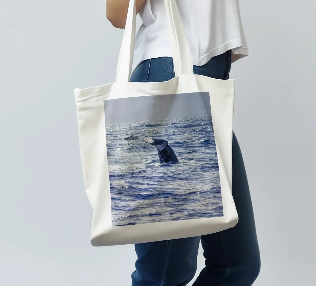 L'immersione delle balene 2 borsa in juta da Léa Lefebvre Photography