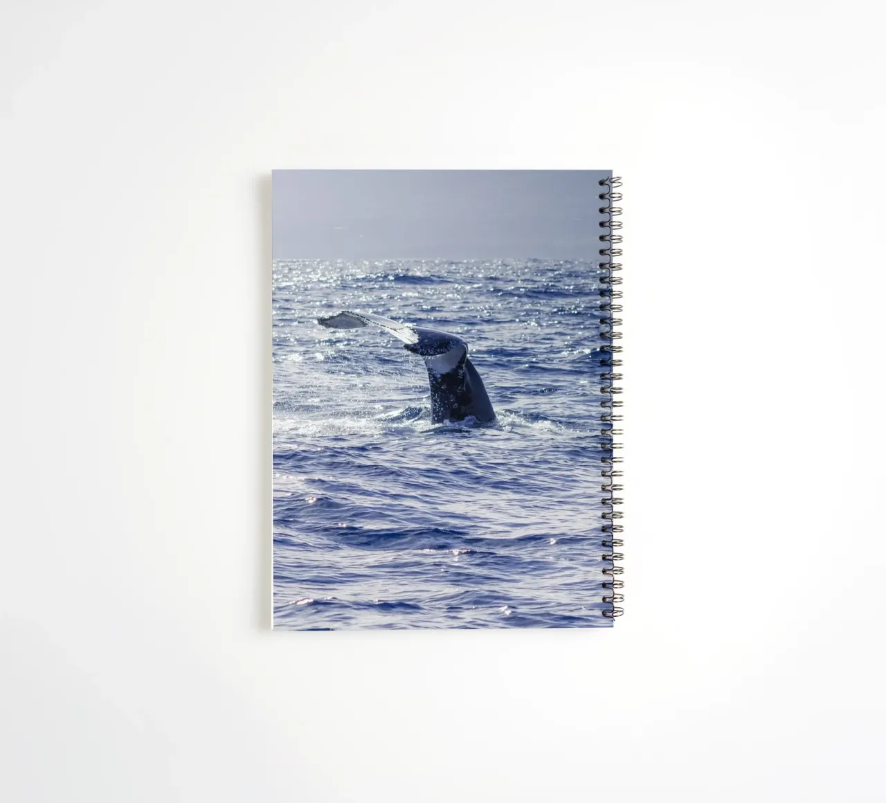 The whale dive 2 spiral notebook by Léa Lefebvre Photography