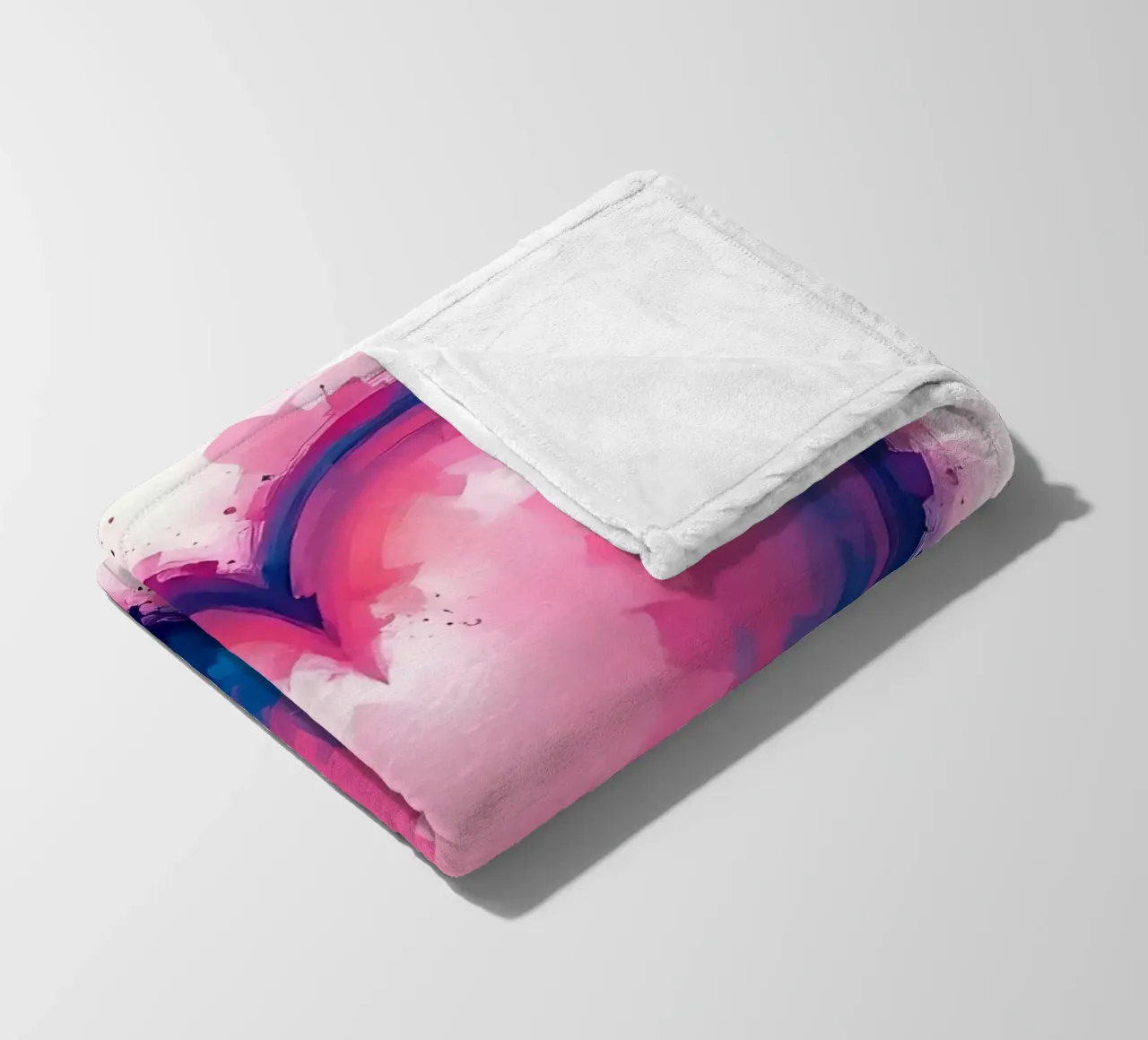 cuore_blu_rosa_viola_2 coperta in pile da Pink- und LoveArt by LK