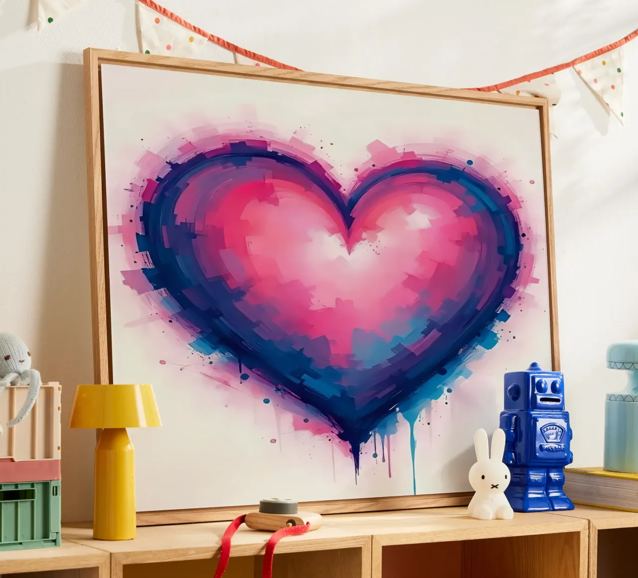 cuore_blu_rosa_viola_2 plexiglass da Pink- und LoveArt by LK