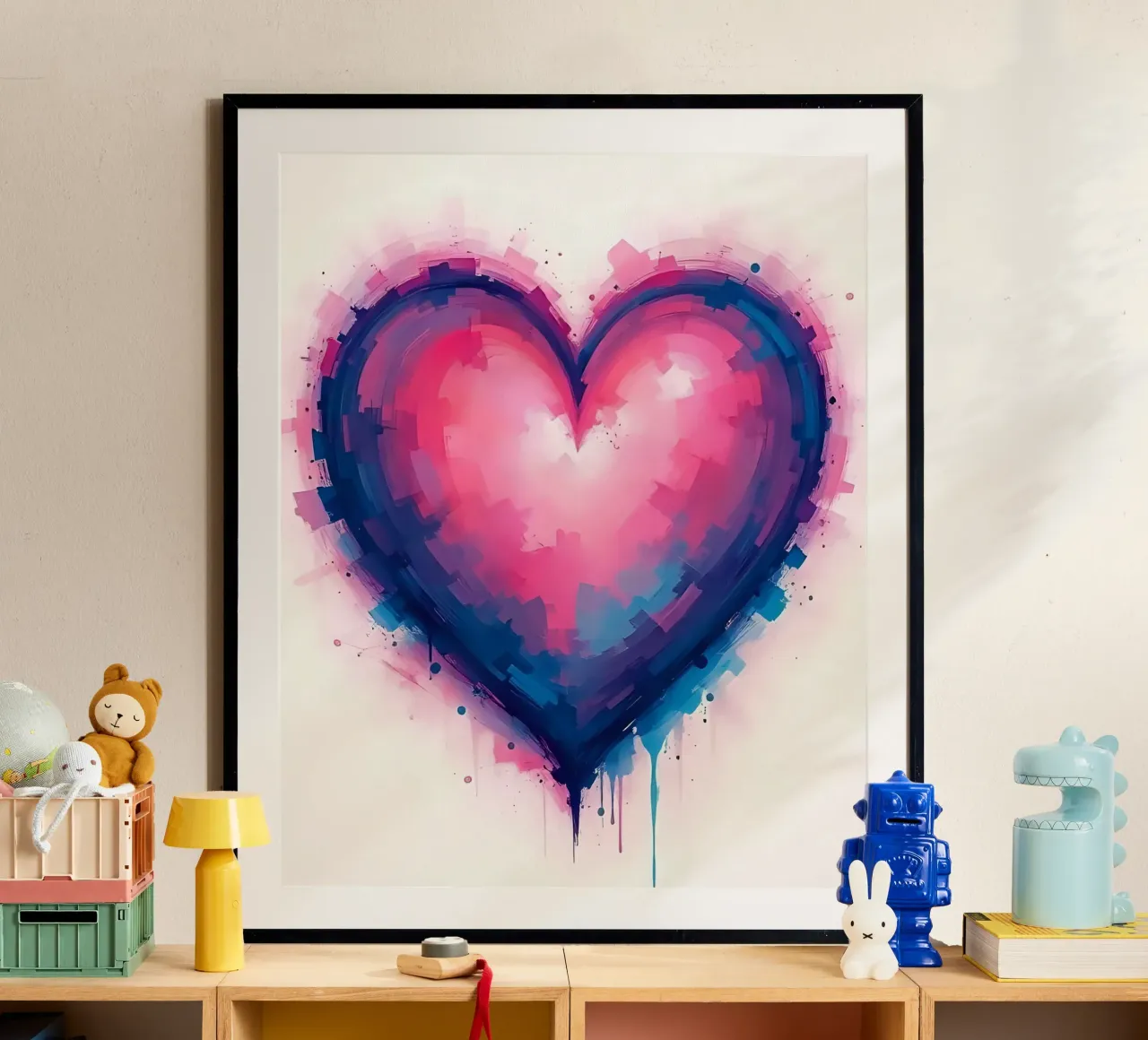 cuore_blu_rosa_viola_2 carta hahnemühle da Pink- und LoveArt by LK