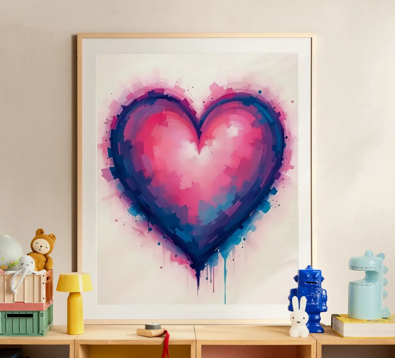 cuore_blu_rosa_viola_2 carta hahnemühle da Pink- und LoveArt by LK