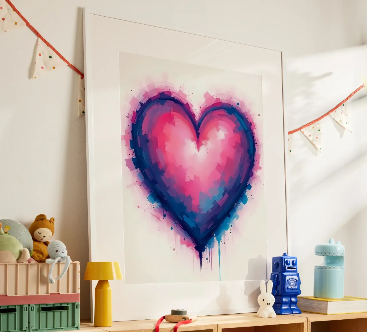 cuore_blu_rosa_viola_2 carta hahnemühle da Pink- und LoveArt by LK