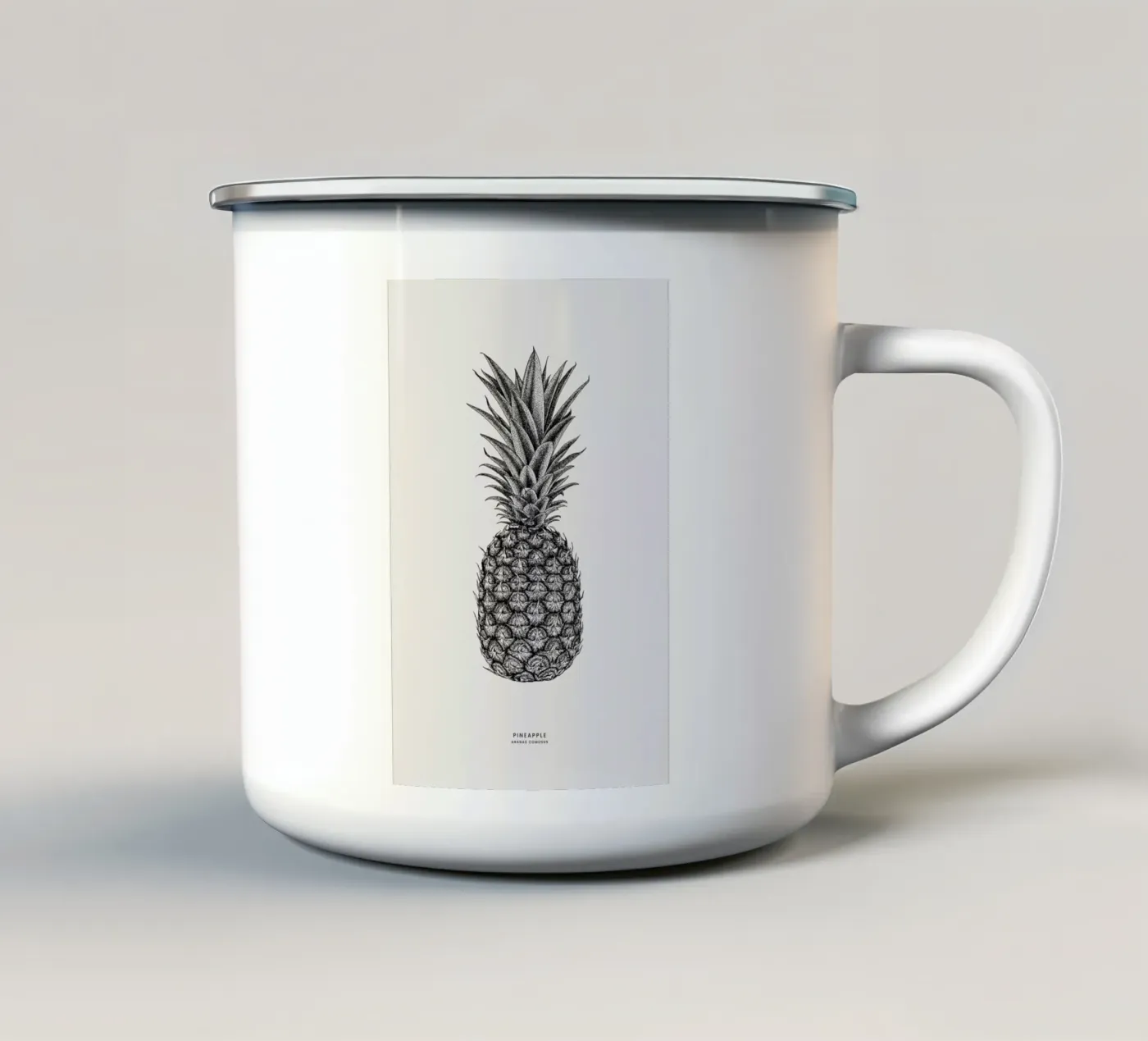 Pineapple emaille mok van Flora & Fauna