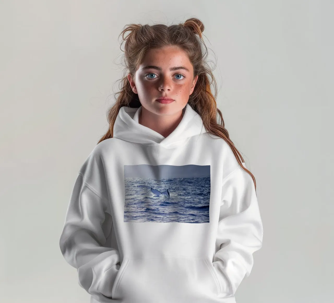 L'immersione delle balene 3 felpa bambino con cappuccio da Léa Lefebvre Photography