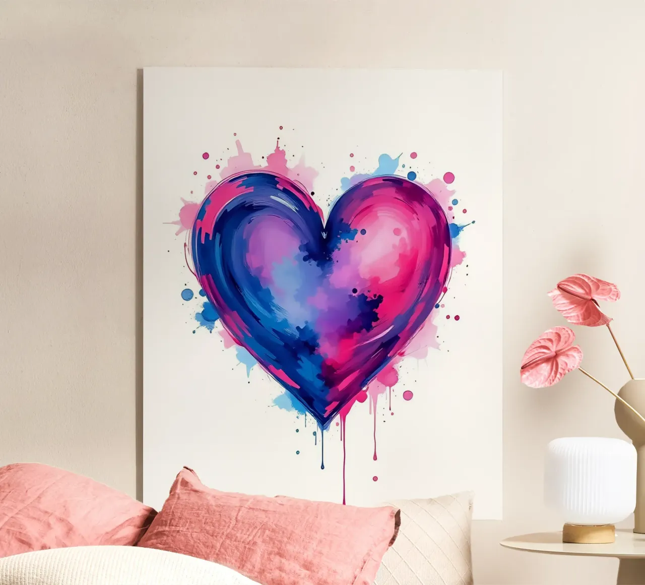 cuore_blu_rosa_viola_3 plexiglass da Pink- und LoveArt by LK