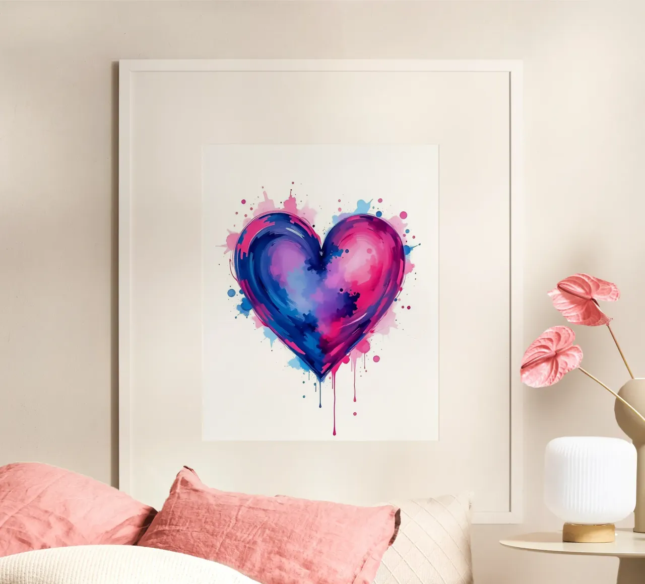 cuore_blu_rosa_viola_3 carta hahnemühle da Pink- und LoveArt by LK