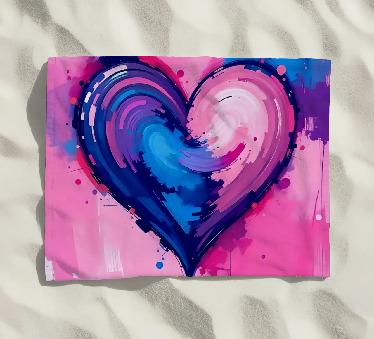 cuore_blu_rosa_viola_4 telo mare da Pink- und LoveArt by LK