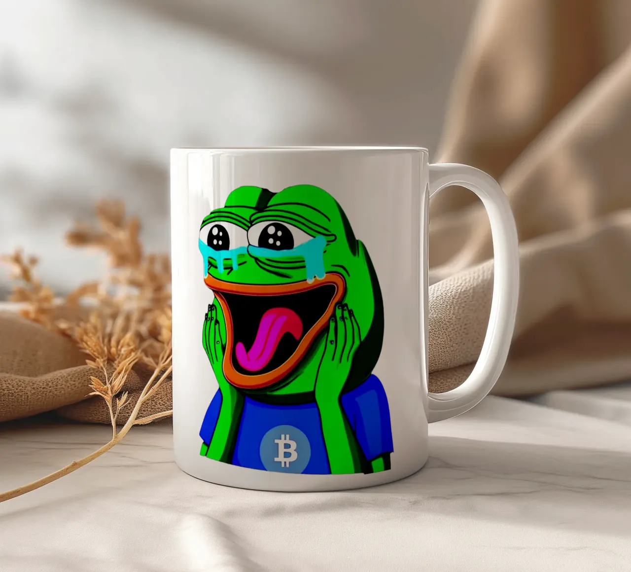 BTC of Joy_BTC breaking 100K ceramic mug by Crypto_Jungle