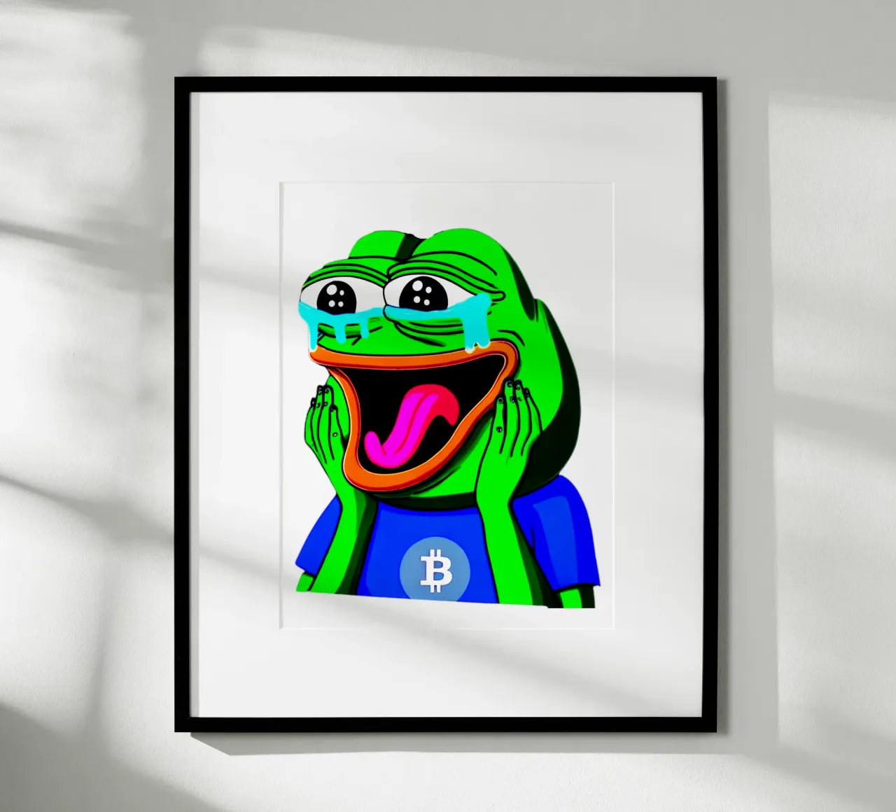 BTC of Joy_BTC breaking 100K poster con telaio in alluminio da Crypto_Jungle