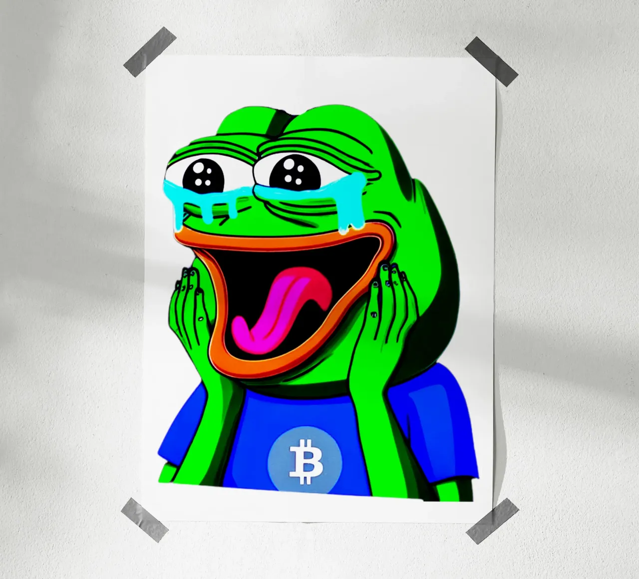 BTC of Joy_BTC breaking 100K poster con telaio in alluminio da Crypto_Jungle