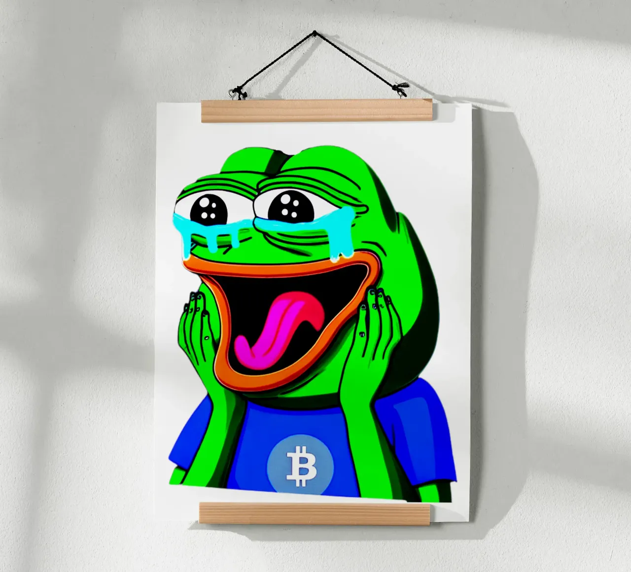 BTC of Joy_BTC breaking 100K poster con telaio in alluminio da Crypto_Jungle